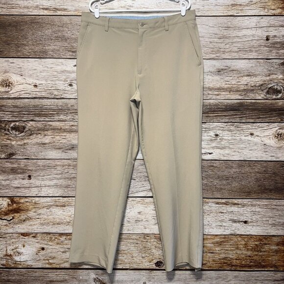 FootJoy Golf Pants Mens 36x32 Straight Leg Khaki Lightweight Tour Performance - Picture 1 of 7